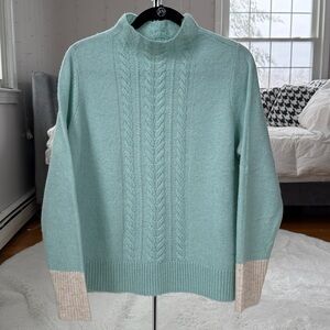 Boden Soft Aqua Alpaca Wool Blend Sweater 12